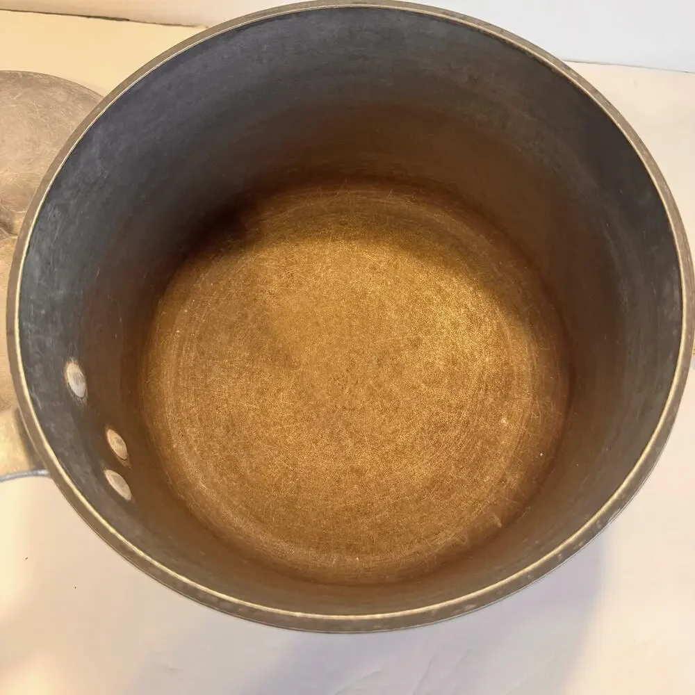Vintage Magnalite GHC 3 Quart Sauce Pot Pan Anodized Cast Aluminum Lid USA Made.